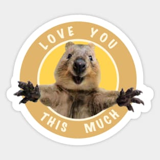 Quokka love hug Sticker